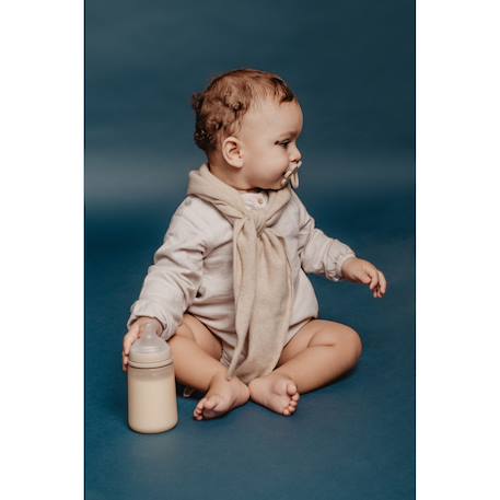Biberon en silicone avec tétine sx pro 240 ml débit m Bleu+Neutre+Rose 2 - vertbaudet enfant 