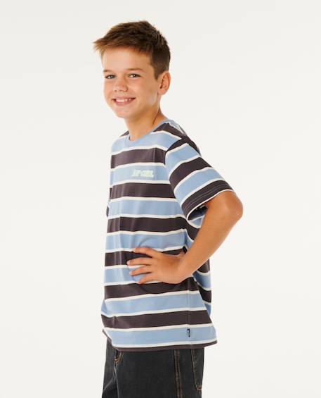 T-shirt eternal shred rayé garçon Faded denim 2 - vertbaudet enfant 