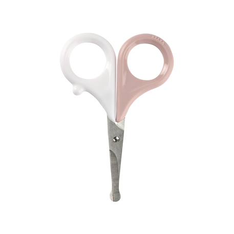 Ciseaux coupe-ongles pour bébé avec bout rond Rose ancienne+Vert bleu 1 - vertbaudet enfant 