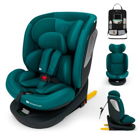 Siège auto Kinderkraft I-GROW 2 PLUS i-Size 40-150 cm évolutif 4 en 1 + organisateur voiture Bleu+Gris+Vert 13 - vertbaudet enfant 