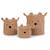 Set de 3 paniers de rangement teddy Blanc cassé+Neutre 7 - vertbaudet enfant 