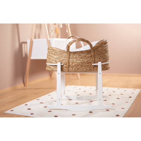 Support à bascule pour panier moïse en bois Blanc 2 - vertbaudet enfant 