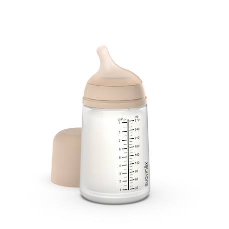 Biberon anti-colique 270 ml - débit moyen Beige foncé+Caramel+Sable clair 9 - vertbaudet enfant 