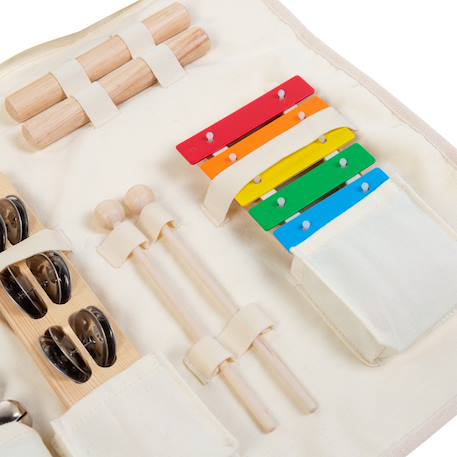Ensemble de 8 instruments de musique bébé + organisateur Multicolore 3 - vertbaudet enfant 