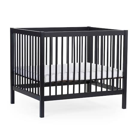 Parc pour bébé en bois + roues 95x75 cm parc 99 Blanc ancien+Noir 9 - vertbaudet enfant 