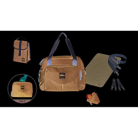 Sac à langer iconique grand volume 23 l geneve Bleu+Cacao+Terracotta 3 - vertbaudet enfant 