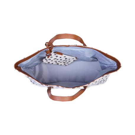 Sac à langer de voyage grande contenance design family bag Blanc imprimé+Gris toile 6 - vertbaudet enfant 