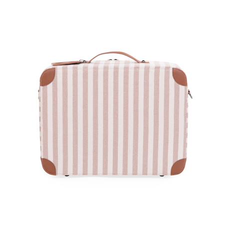 Sac de voyage valise pour enfant mini traveller Rayures nude+Teddy blanc cassé+Teddy marron 6 - vertbaudet enfant 