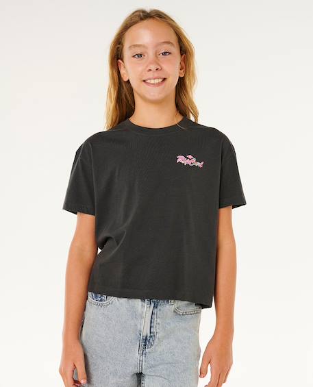 Top layday crop fille Bone+Washed black 12 - vertbaudet enfant 
