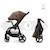 Poussette TRIG 3 TR avec plateau click & fold, assise allongée 91,5 cm, roues pivotantes 360°, capote déperlante Beige+Gris+Marron+Noir 15 - vertbaudet enfant 