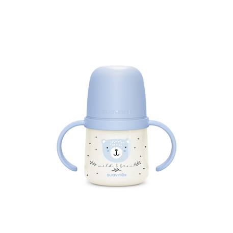 Biberon à anses phosphorescentes +6mois 150ml Wild & free bleu+Wild & free gris 1 - vertbaudet enfant 