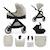 Poussette 3 en 1 Kinderkraft VESTO 2 système de voyage, siège auto mink pro 2, assise réversible, suspension 4 roues Beige+Gris+Noir 1 - vertbaudet enfant 