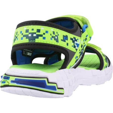 Sandales garçon modèle 402161l Bleu bblm+Noir bkrd+Vert lmbk 15 - vertbaudet enfant 