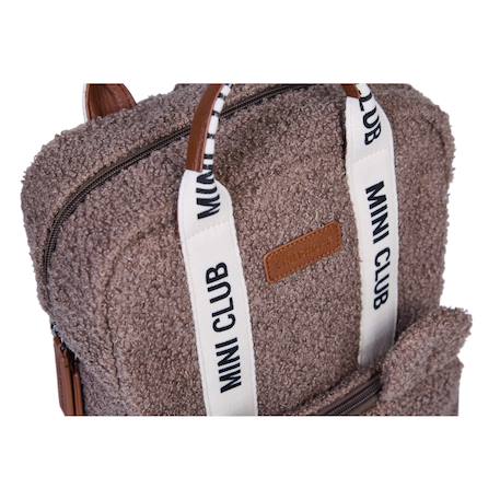 Sac à dos enfant mini club signature Blanc cassé+Marron doux 12 - vertbaudet enfant 