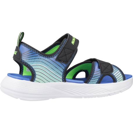 Sandales enfant garçon en textile légère souple Bleu+Bleu bklm+Bleu vert 7 - vertbaudet enfant 