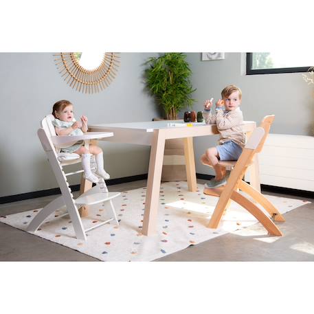 Chaise haute évolutive + tablette evosit Blanc+Gris pierre+Menthe+Neutre+Rouille 24 - vertbaudet enfant 