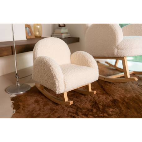 Chaise à bascule teddy pour enfant Teddy blanc cassé 2 - vertbaudet enfant 
