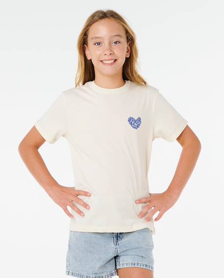 Fille-T-shirt network heart fille