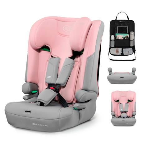 Siège auto Kinderkraft I-COMFY i-Size 76-150 cm protection latérale sps h-guard + organisateur voiture Rose 1 - vertbaudet enfant 