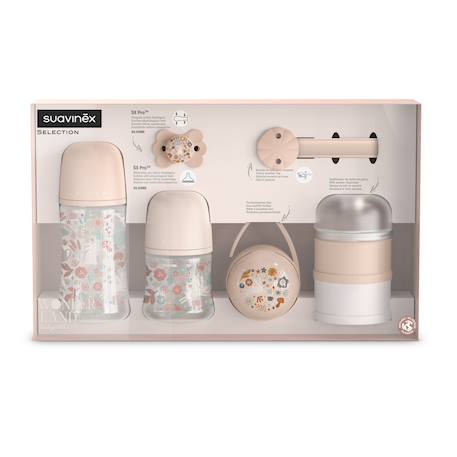 Kit naissance biberons, sucette et attache-tétine Wonderland beige+Wonderland rose+Wonderland vert 6 - vertbaudet enfant 