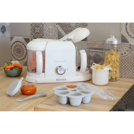 Robot cuiseur 4 en 1 contenance xxl 2200 ml babycook duo Blanc argent+Gris foncé 6 - vertbaudet enfant 