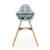 Chaise haute évolutive réglable en hauteur Anthracite+Menthe 9 - vertbaudet enfant 