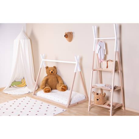 Panier de rangement 25x20x20 cm teddy Blanc cassé+Neutre 12 - vertbaudet enfant 