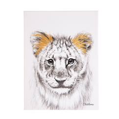 Linge de maison et décoration-Décoration-Décoration murale peinture lion 30x40 cm
