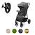 Poussette TRIG 3 TR avec plateau click & fold, assise allongée 91,5 cm, roues pivotantes 360°, capote déperlante Beige+Gris+Marron+Noir 11 - vertbaudet enfant 