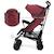 Poussette Kinderkraft SIESTA 2 légère 7,9 kg jusqu’à 22 kg, pliage canne, dossier réglable, harnais 5 points Gris+Noir+Rouge 18 - vertbaudet enfant 