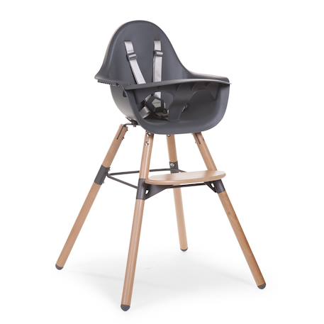 Chaise haute évolutive réglable en hauteur Anthracite+Menthe 5 - vertbaudet enfant 
