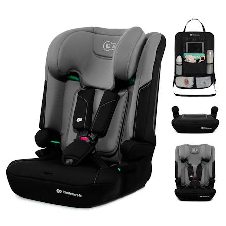 Siège auto Kinderkraft I-COMFY i-Size 76-150 cm protection latérale sps h-guard + organisateur voiture Gris+Noir+Rose 1 - vertbaudet enfant 