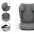 Siège Auto Kinderkraft JUNIOR FIX 2 PLUS + organisateur voiture 100-150 cm avec ISOFIX, H-GUARD, SPS, AIR FLOW et Appuie-Tête Réglable Gris+Noir+Rose+Vert 5 - vertbaudet enfant 