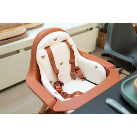 Coussin pour chaise haute jersey Cœurs+Nude 2 - vertbaudet enfant 