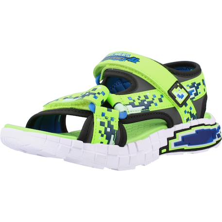 Sandales garçon modèle 402161l Bleu bblm+Noir bkrd+Vert lmbk 16 - vertbaudet enfant 