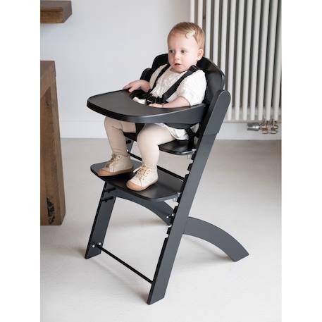 Chaise haute évolutive + tablette evosit Blanc+Gris pierre+Menthe+Noir+Rouille 20 - vertbaudet enfant 