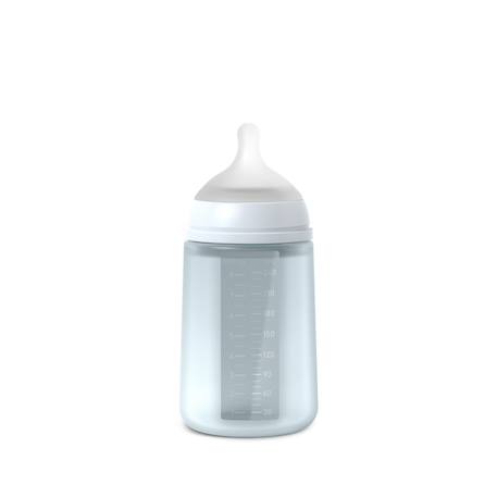Biberon en silicone avec tétine sx pro 240 ml débit m Bleu+Neutre+Rose 3 - vertbaudet enfant 