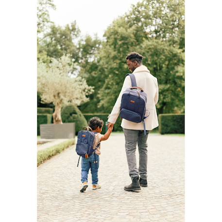 Sac à dos à langer family club Bordeaux+Gris foncé+Marine 14 - vertbaudet enfant 