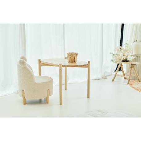 Chaise pour enfants teddy Teddy blanc cassé 2 - vertbaudet enfant 