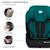 Siège auto Kinderkraft COMFORT UP i-Size 76-150 cm ceinture sécurité + organisateur Gris+Noir+Vert 15 - vertbaudet enfant 