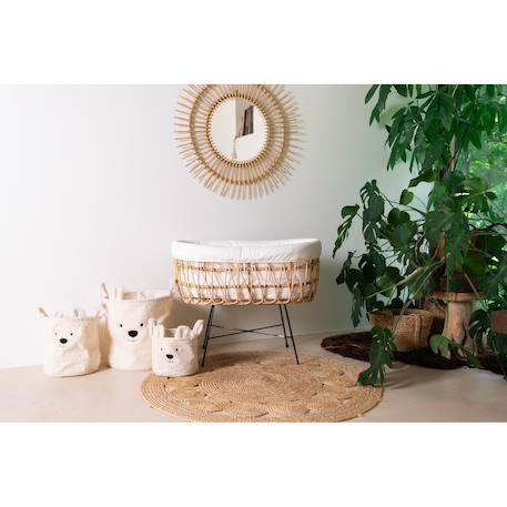 Set de 3 paniers de rangement teddy Blanc cassé+Neutre 4 - vertbaudet enfant 
