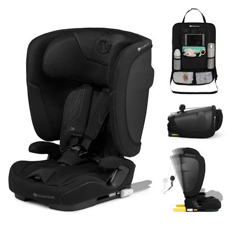 Siège auto Kinderkraft FIX2GO i-Size 76-150 cm isofix capteur saferide + organisateur voiture Bleu marine+Gris+Noir+Vert 13 - vertbaudet enfant 