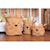 Set de 3 paniers de rangement teddy Blanc cassé+Neutre 8 - vertbaudet enfant 