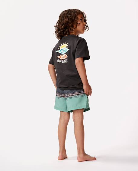 T-shirt à manches courtes enfant icons of shred Faded denim+Washed black 6 - vertbaudet enfant 
