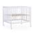 Parc pour bébé en bois + roues 95x75 cm parc 99 Blanc ancien+Noir 1 - vertbaudet enfant 