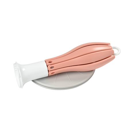 Egoutte biberons pliable compact et nomade capacité 8 biberons Gris+Rose+Terre argile 10 - vertbaudet enfant 