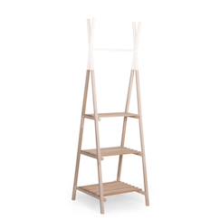 Chambre et rangement-Tipi porte-manteaux grand bois