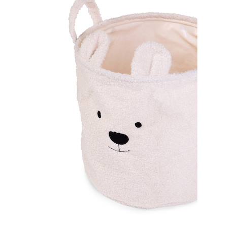 Panier de rangement 30x30x30 cm teddy Blanc cassé+Neutre 3 - vertbaudet enfant 