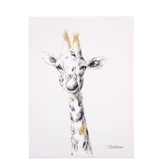 Jouet-Activités artistiques et musicales-Tableaux, dessin et peinture-Décoration murale peinture girafe 30x40cm