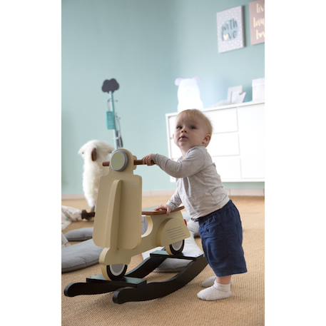 Trottinette cheval à bascule Beige crème 6 - vertbaudet enfant 